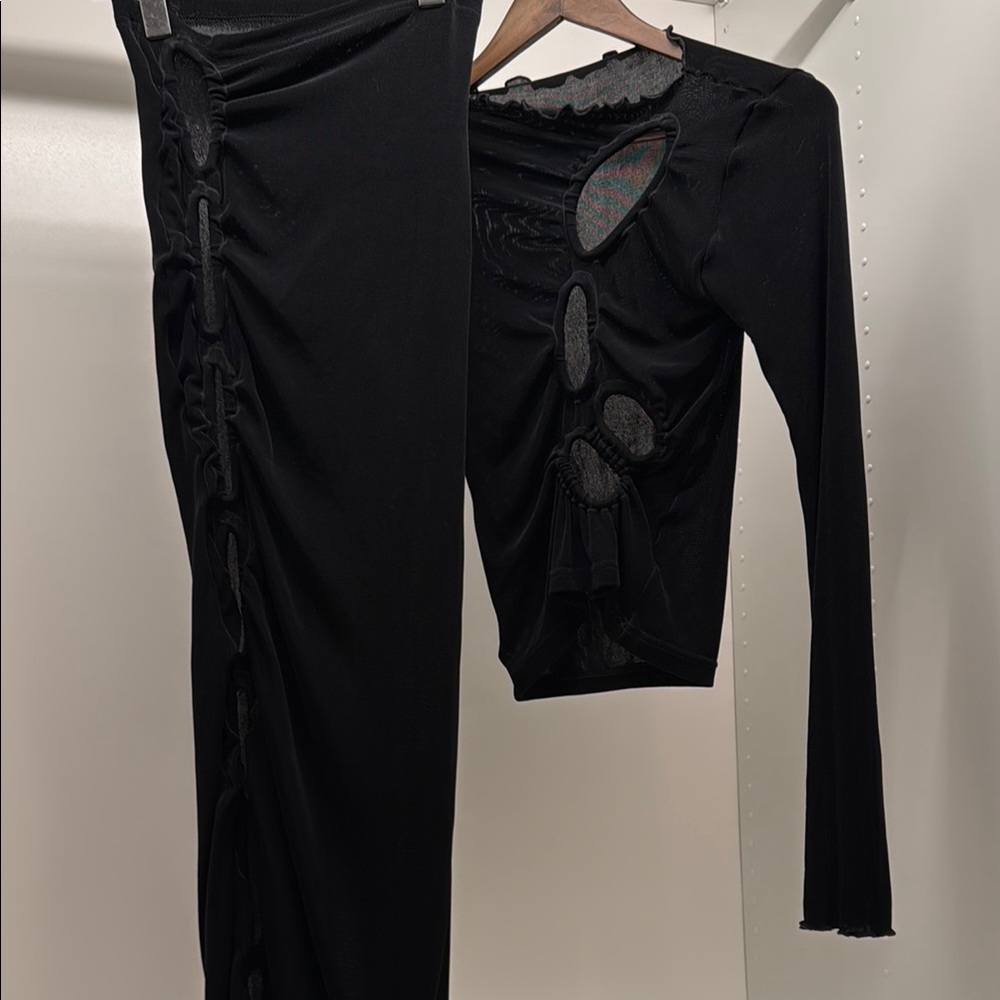 Tyrell Brand Cutout Top and Skirt Set